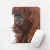 Tapis De Souris Maman et bébé Orangutan (Avec souris)