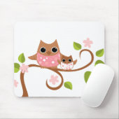 Tapis De Souris Maman et Chouettes pour bébés (Avec souris)
