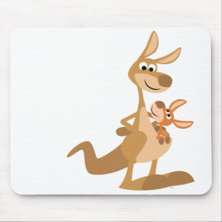 Tapis De Souris Maman et Joey mignons Mousepad de kangourou de