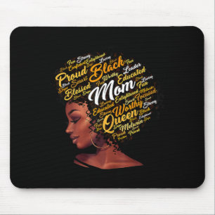 Tapis De Souris maman femme noire afro-américaine bonne fête des m