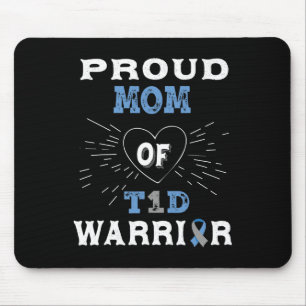 Tapis De Souris Maman fière T1d Sensibilisation au diabète de type