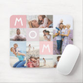 Tapis De Souris Maman Grille Photo Moderne Collage Famille Keepsak (Avec souris)