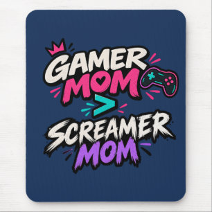 Tapis De Souris Maman Joueuse vs Maman Hurleuse Amusement de jeu
