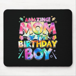 Tapis De Souris Maman Mignonne Du Garçon D'anniversaire Tie Dye As