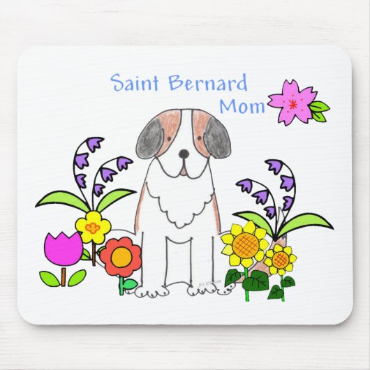 Tapis De Souris Maman Mousepad de St Bernard (Devant)