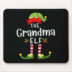 Tapis De Souris Maman Noël Elfe Pyjama de Noël assorti Fête de Noë