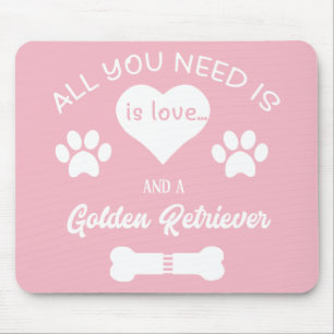 Tapis De Souris Maman Retriever Doré Mignonne Amour de Chien Migno