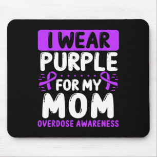 Tapis De Souris Maman Ruban Violet Fête des Mères Mama Sensibilisa