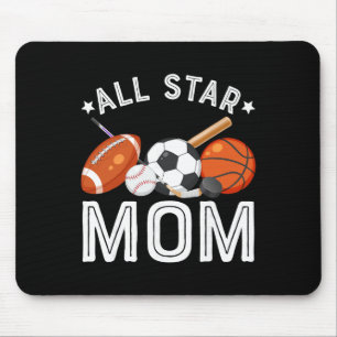 Tapis De Souris Maman Star Du Garçon D'anniversaire Sketll Footbal