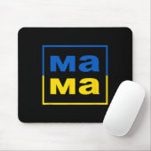 Tapis De Souris Maman ukrainienne Mère Drapeau de l'Ukraine Fière (Avec souris)