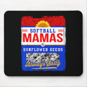 Tapis De Souris Mamans de softball et graines de tournesol toujour