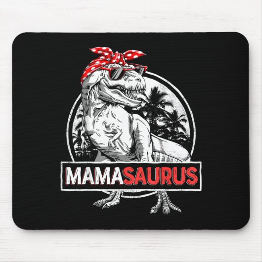 Tapis De Souris Mamasaurus T Rex Dinosaure Maman Saurus Drôle (Devant)
