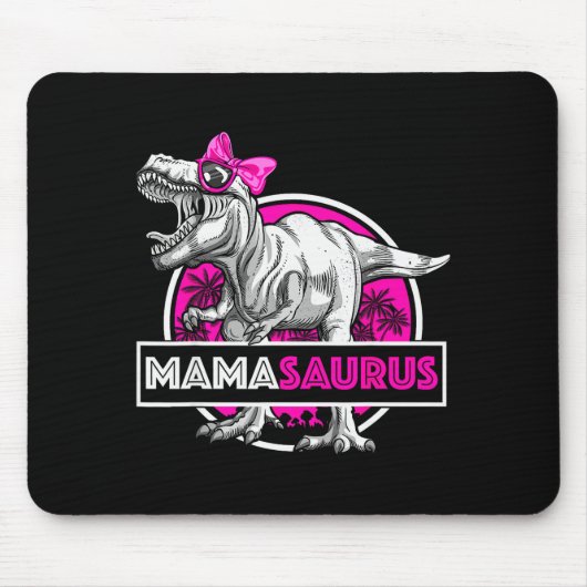 Tapis De Souris Mamasaurus T-rex Matching Funny Mother Saurus Dino (Devant)