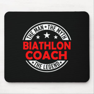 Tapis De Souris Man Myth Biathlon Coach Légende Funny Biathlon Coa