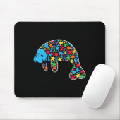 Tapis De Souris Manatee Puzzle Sensibilisation sur l'autisme Autis (Avec souris)