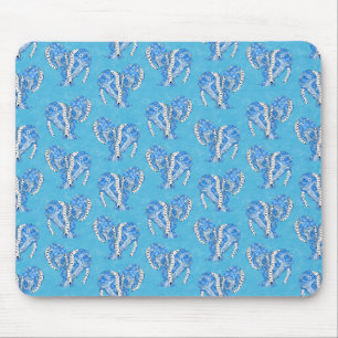Tapis De Souris Manates de tatouage Tribal Bleu Océan