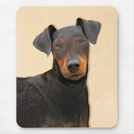 Tapis De Souris Manchester Terrier Peinture Art animal original (Devant)