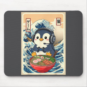 Tapis De Souris Manchot Kawaii Ramen Japonais Rétro Jeux Vidéo