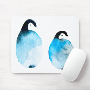 Tapis De Souris Manchots mignons aquarelle
