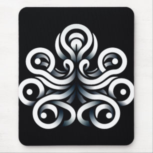 Tapis De Souris Mandala abstrait géométrique sacré Zen minimal