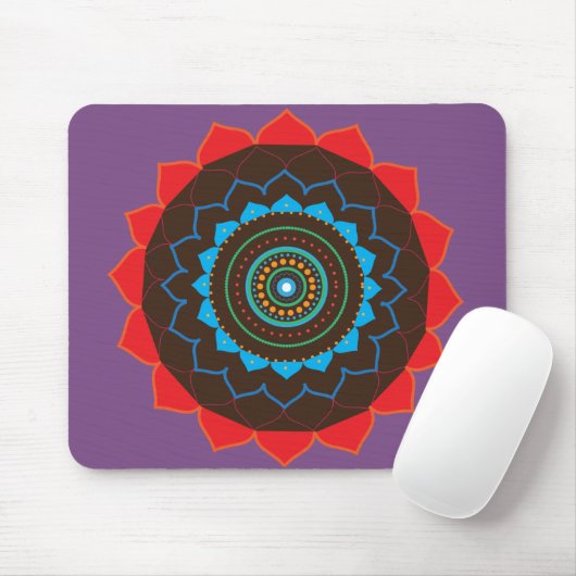 Tapis De Souris Mandala Art Photo Mousepad (Avec souris)