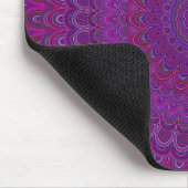 Tapis De Souris Mandala aux fleurs violettes (Coin)