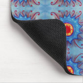 Tapis De Souris mandala bleu Mousepad (Coin)