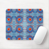 Tapis De Souris mandala bleu Mousepad (Avec souris)