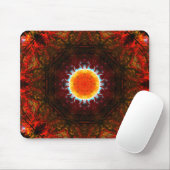 Tapis De Souris Mandala brûlant de nature (Avec souris)