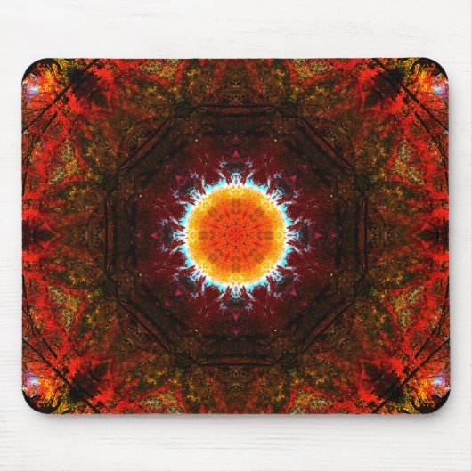 Tapis De Souris Mandala brûlant de nature (Devant)
