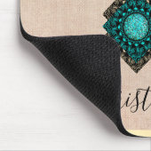 Tapis De Souris mandala burlap nom chic or noir pavé de souris (Coin)