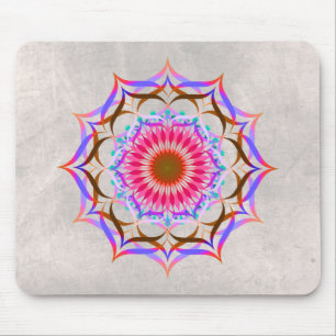Tapis De Souris Mandala Damask Aquarelle Yoga Art Élégant