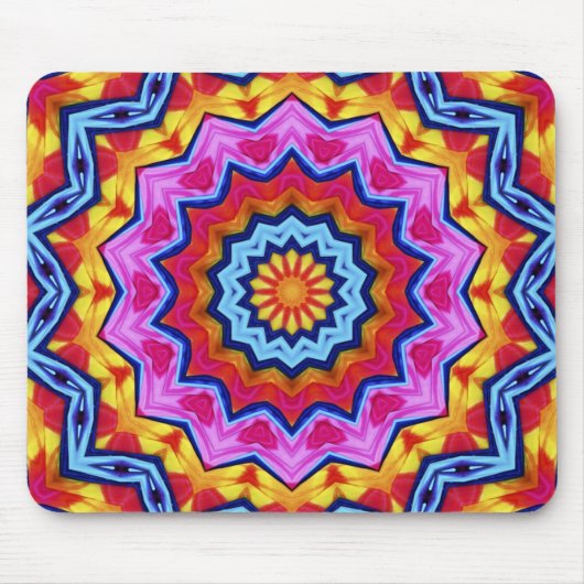 Tapis De Souris Mandala de conception de fiesta (Devant)