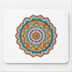 Tapis De Souris mandala de diverses couleurs