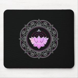 Tapis De Souris Mandala de fleur de lotus de yoga dessin fleur de