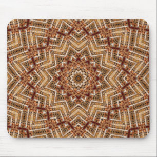 Tapis De Souris Mandala de l'étoile kaléidoscope motif ambre