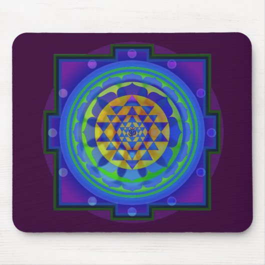 Tapis De Souris Mandala de l'OM (AUM) Yantra (Devant)