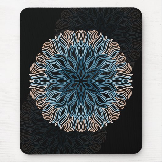 Tapis De Souris Mandala de sable et de mer (Devant)