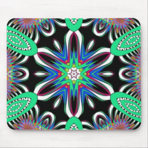 Tapis De Souris Mandala Electric Bloom