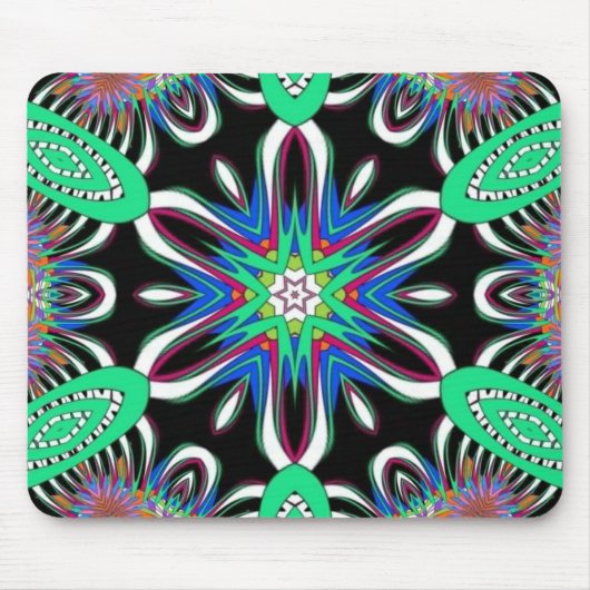 Tapis De Souris Mandala Electric Bloom (Devant)