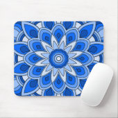 Tapis De Souris Mandala en bleu (Avec souris)