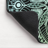 Tapis De Souris Mandala Exotic Tribal Green Gradient (Coin)
