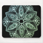 Tapis De Souris Mandala Exotic Tribal Green Gradient (Devant)