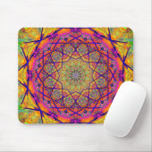 Tapis De Souris Mandala Fractal Star | Psychedelic (Avec souris)