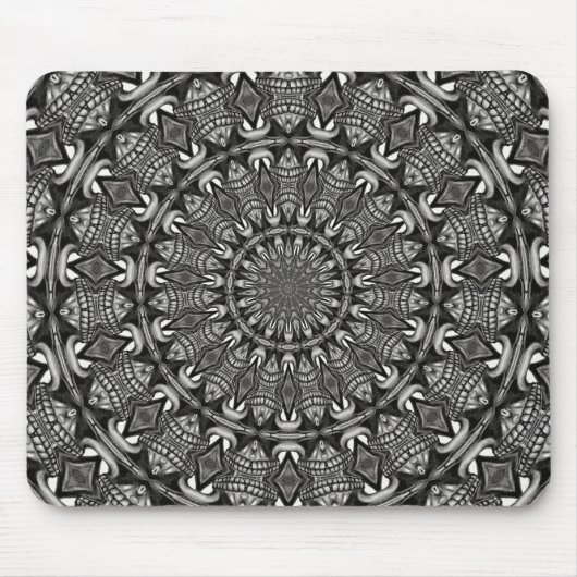 Tapis De Souris Mandala monochrome (Devant)