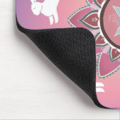 Tapis De Souris Mandala Mousepad de lapin de danse (Coin)