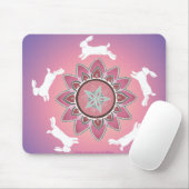 Tapis De Souris Mandala Mousepad de lapin de danse (Avec souris)