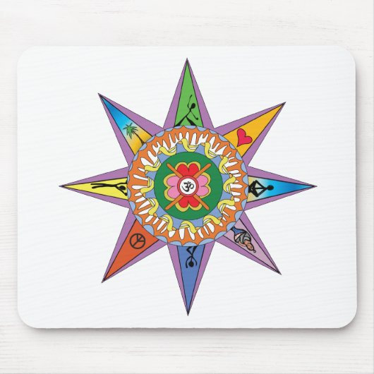Tapis De Souris Mandala Mousepad de yoga (Devant)