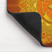 Tapis De Souris MANDALA OM - orange | brillance rouge (Coin)