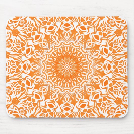 Tapis De Souris Mandala Orange (Devant)